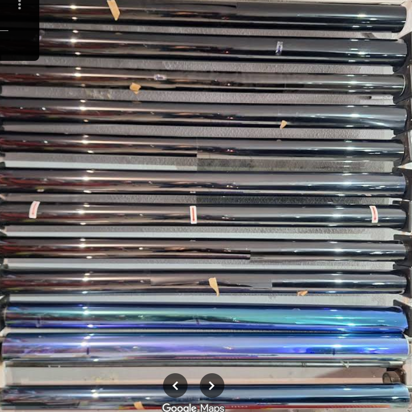 Wide selection of tint film rolls in different shades